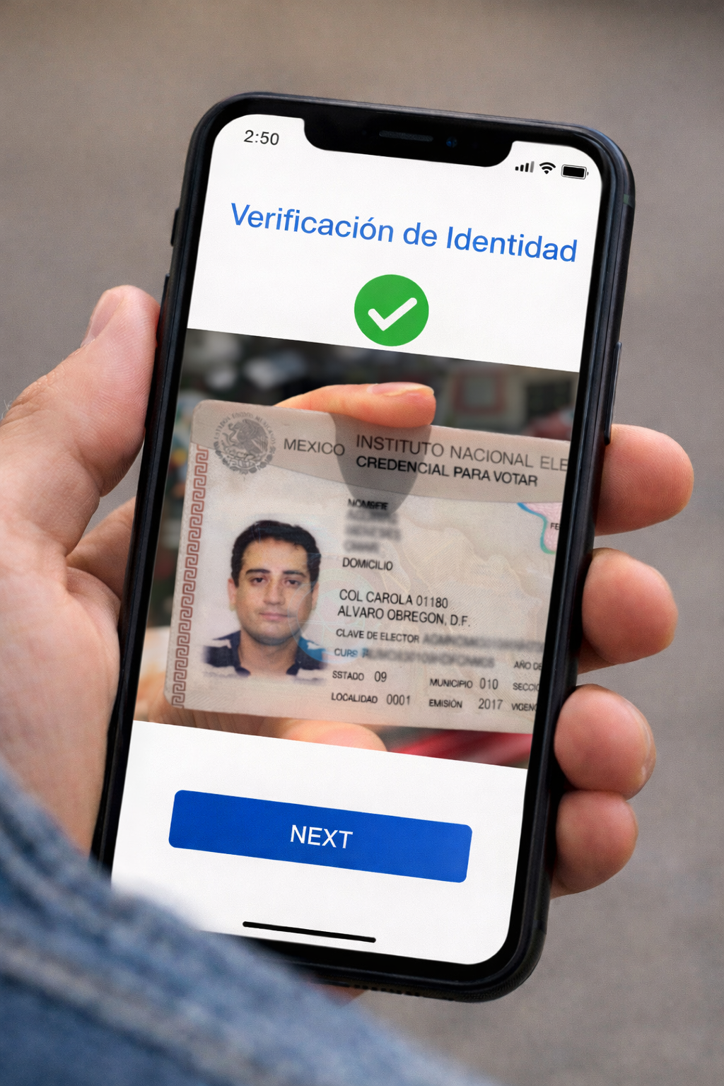 Verificación de identidad INE